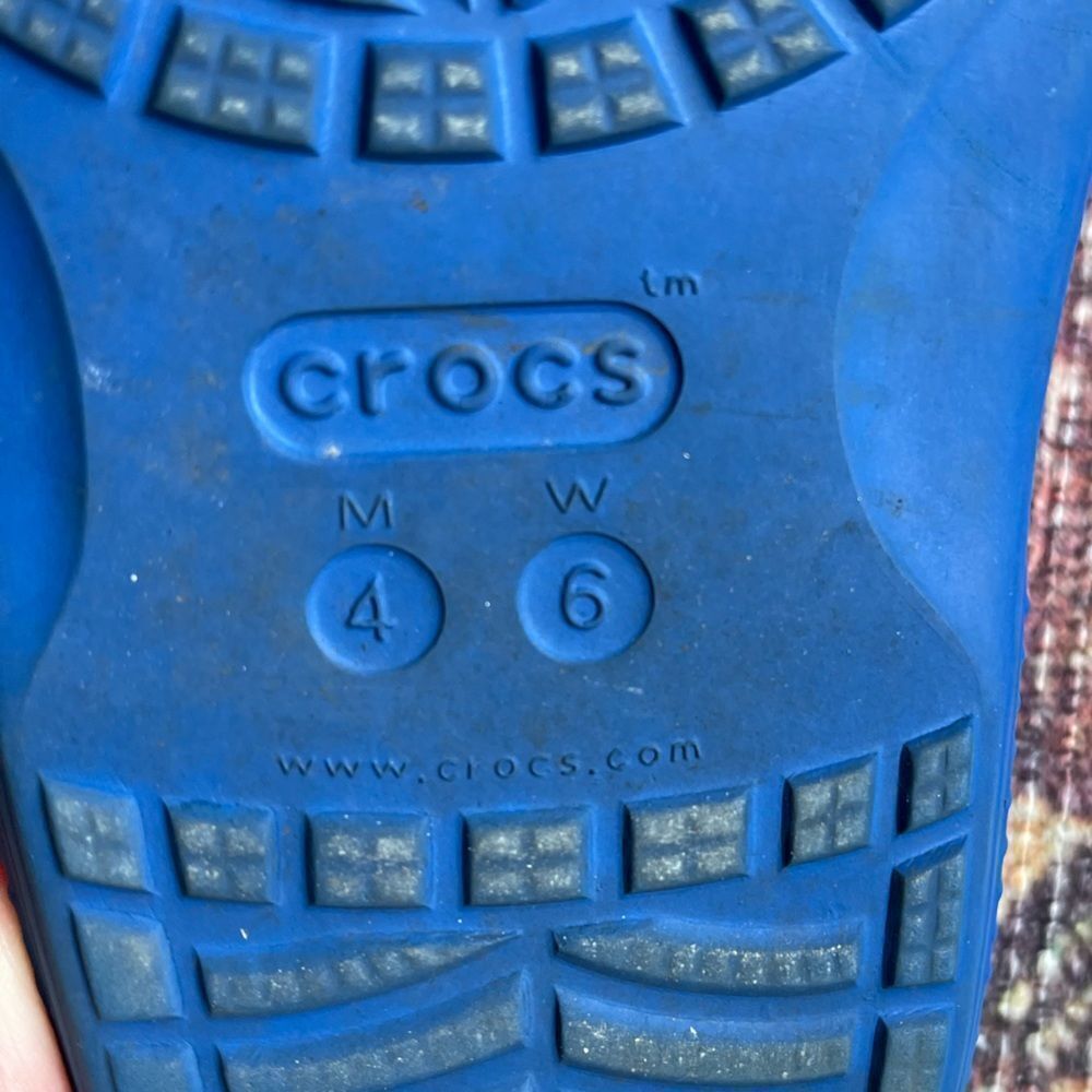Blue Crocs Slide Sandals size M4 W6 - Picture 4 of 6